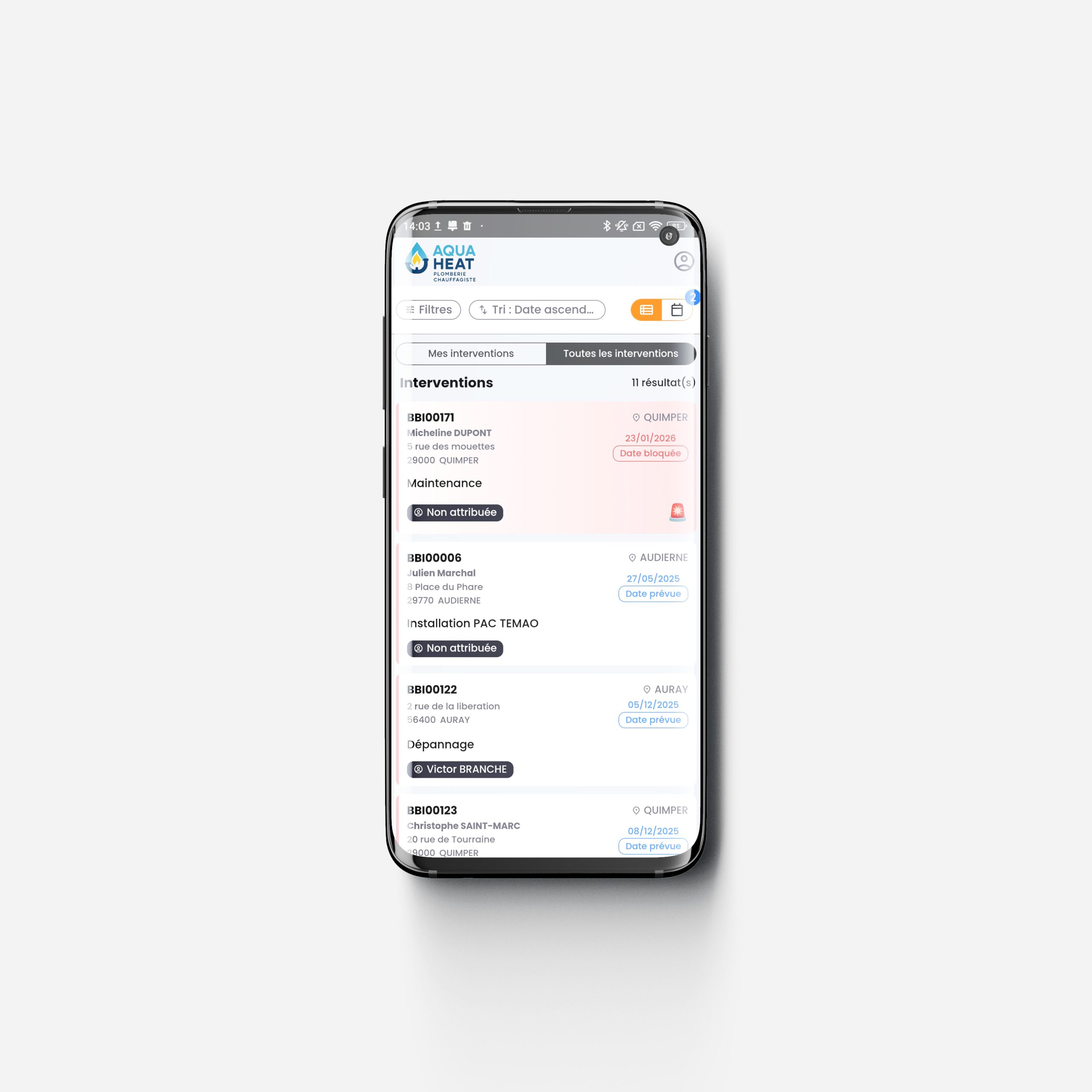 gestion de la maintenance et SAV